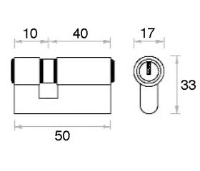 CILINDRO 50 mm. F LATON 40x10 15 CAJA MC U.E.