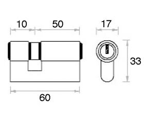 CILINDRO 60 mm. F LATON 50x10 15 CAJA MC U.E.