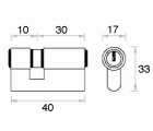 CILINDRO 40 mm. P LATON 30x10 13.5 CAJA