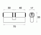 CILINDRO 70 mm. P LATON 30x40 15 BLISTER