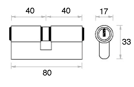 CILINDRO 81 mm. P LATON 40x40 15 BLISTER
