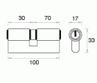 CILINDRO 100 mm. P NIQUEL SAT. 30x70 15 CAJA
