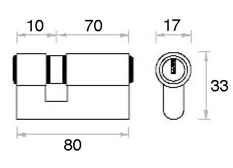 CILINDRO 80 mm. F LATON 70x10 15 CAJA
