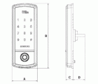 Cerradura samsung electrónica con pantalla táctil de alta sensibilidad.