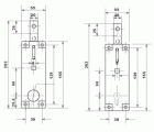 Cerradura FAC para garajes con cilindro exterior e interior. Diseñada para posición vertical.