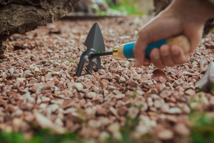 Lanza-horquilla con mango madera engomado 85R