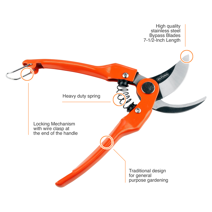 Tijera 1 mano 22 cm mangos de acero estampado J469-22