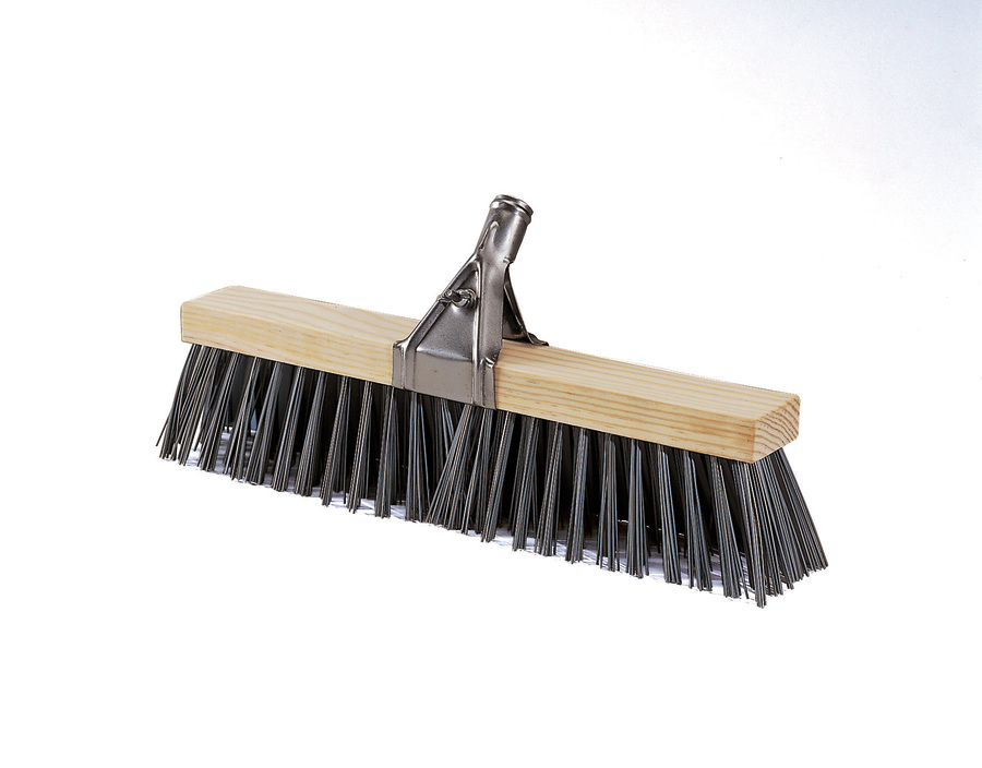 Cepillo barrendero metalizado DIL07 con mango  de 140cm.
