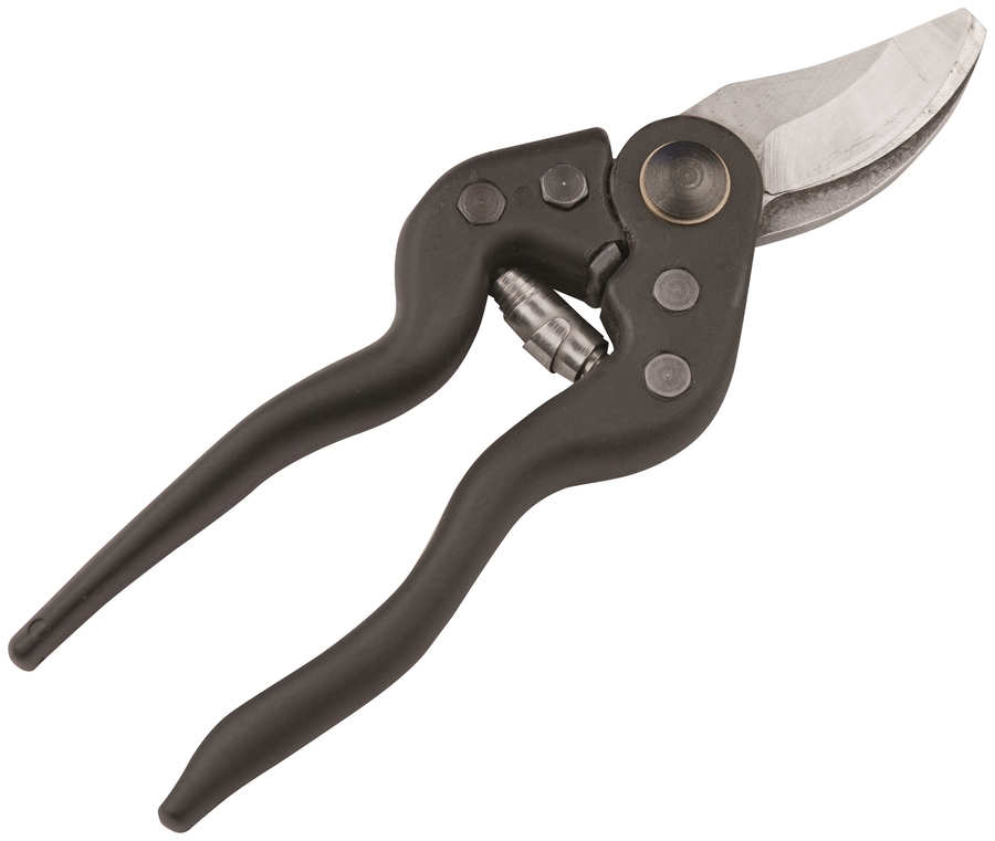 Tijera de poda 1 manos uso profesional. Corte bypass. Diámetro de corte 25mm. Longitud: 21cm. Mangos de fibra de carbono, máxima ligereza. Especialmente indicada para viñedo, frutal, olivo.