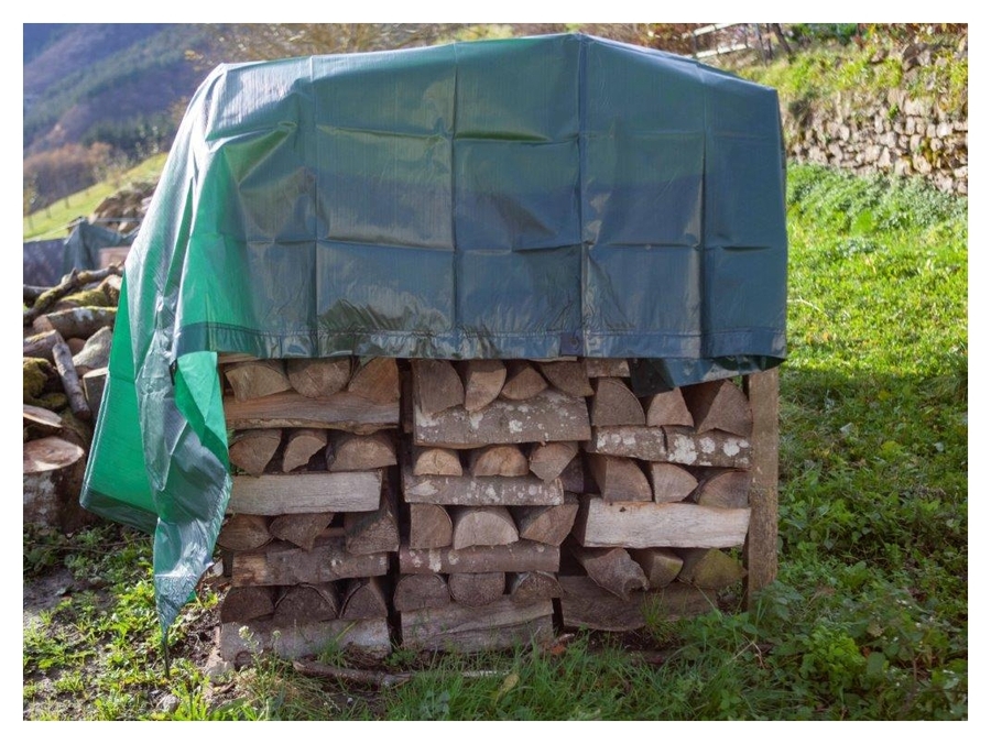 Lona universal impermeable extra resistente de 6x10m verde Bi045LO