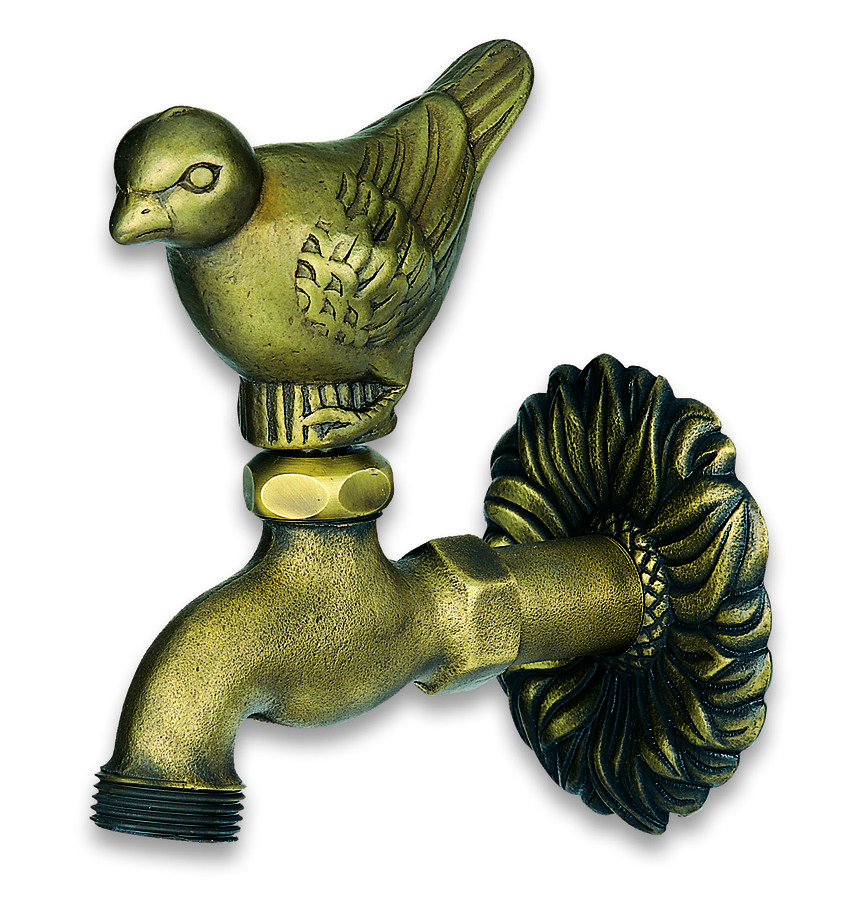 Grifo pájaro pico largo en oro viejo 5960OV