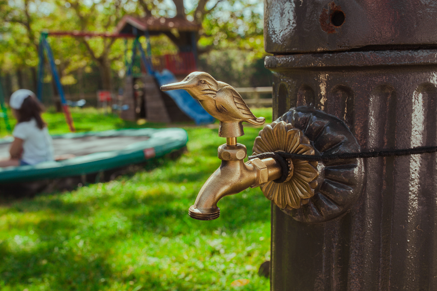 Grifo pájaro pico largo en oro viejo 5960OV