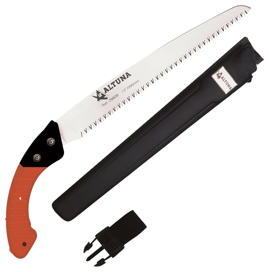 Serrucho de poda recto 300mm dentado japonés con funda 29608