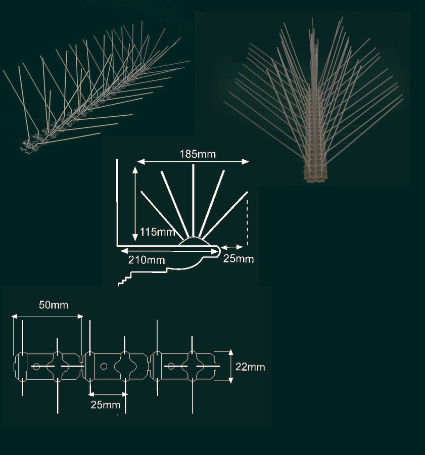Pinchos anti pájaros 50cm con 50 púas DIPA-185