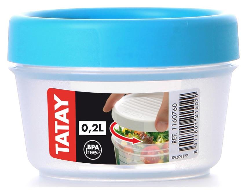 CONTENEDOR ALIMENTOS TWIST  0,2L - AZUL