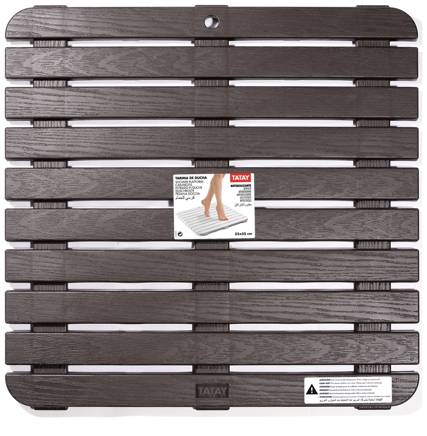 Tarima Ducha 55X55 Lombok  - Marrón