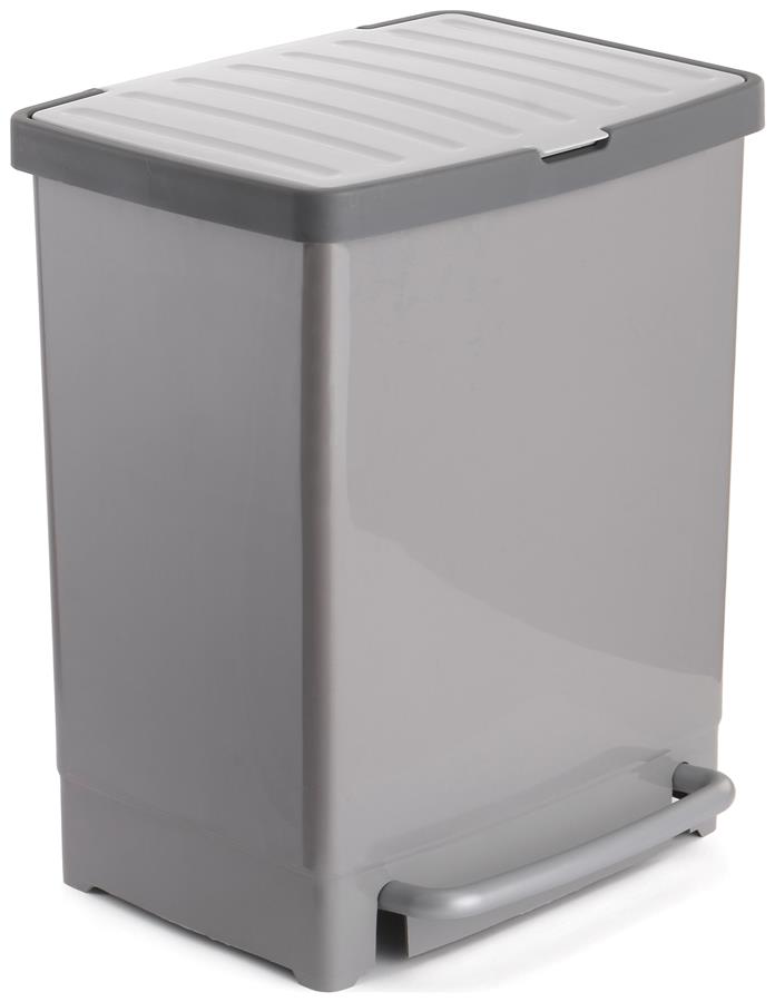 Cubo Reciclaje 17L+8L  Gris Tatay