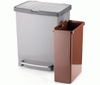 Cubo Reciclaje 17L+8L  Gris Tatay