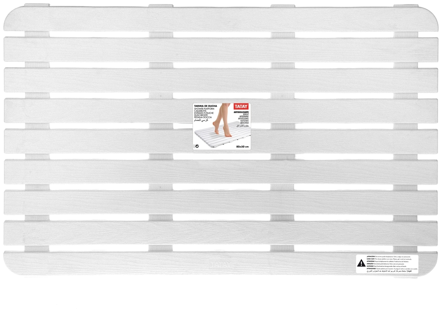 Tarima Ducha 80X50 Lombok  - Blanco