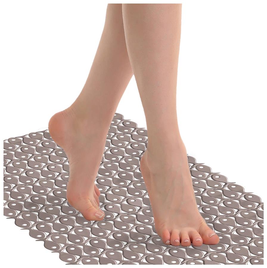 Alfombrilla baño antideslizante Tatay 70x36 opaca vison