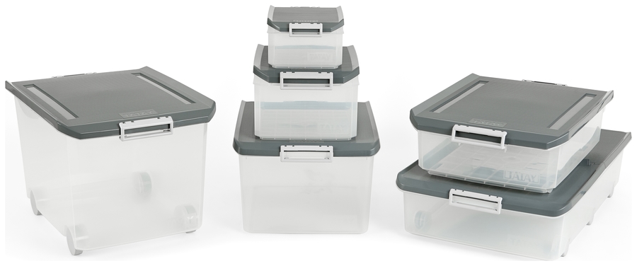 Caja multiusos Tatay 60 l c/ruedas gris 11503.22