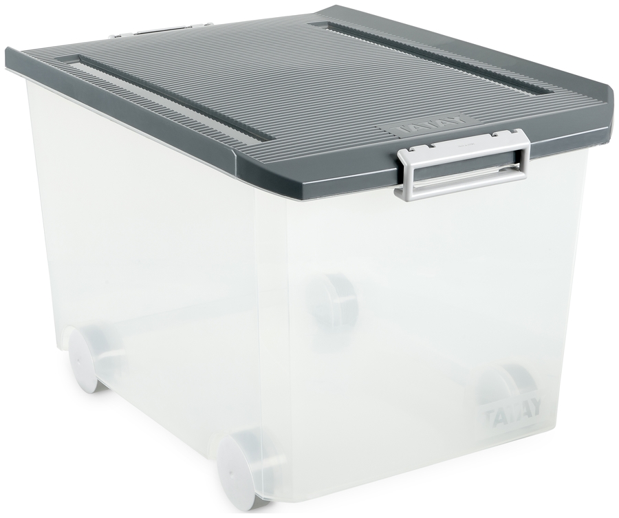 Caja multiusos Tatay 60 l c/ruedas gris 11503.22