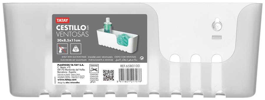 Cestillo grande standard con ventosas - glacé Tatay