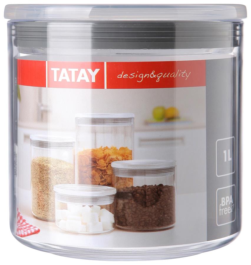 BOTE COCINA 1L / TRANSP-GRIS