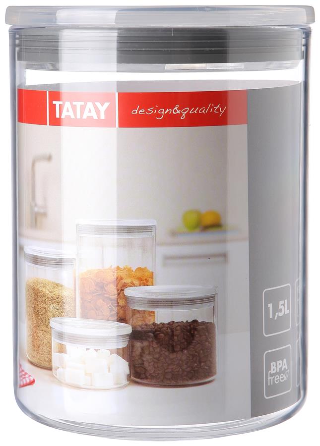 BOTE COCINA 1,5L/ TRANSP-GRIS