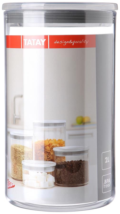 BOTE COCINA 2L / TRANSP-GRIS