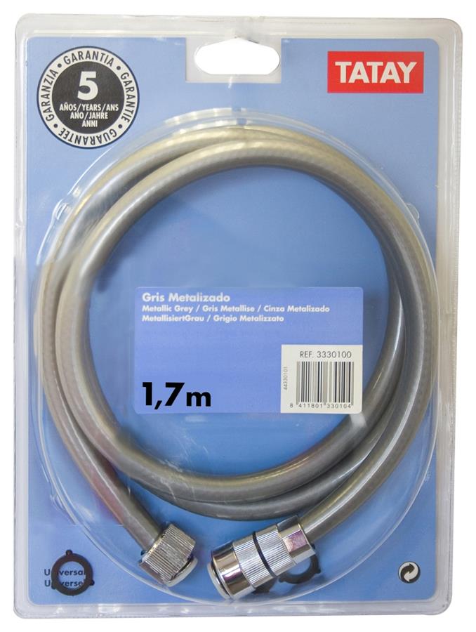 Flexo ducha Tatay reform 1.7m gris metalizado