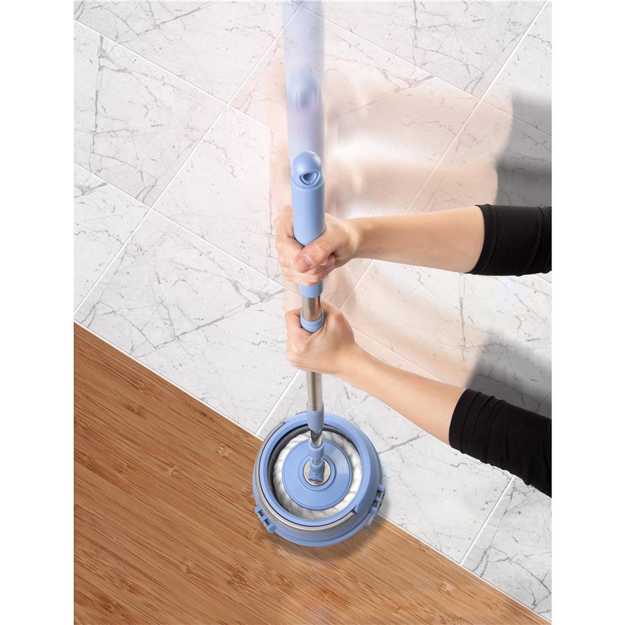 Set de cubo con escurridor más fregona giratoria 360° y mocho de microfibra Tatay Twister Compact