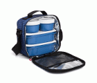 Bolsa térmica portaalimentos con herméticos incluidos Urban Food Casual acabado azul con topos de Tatay