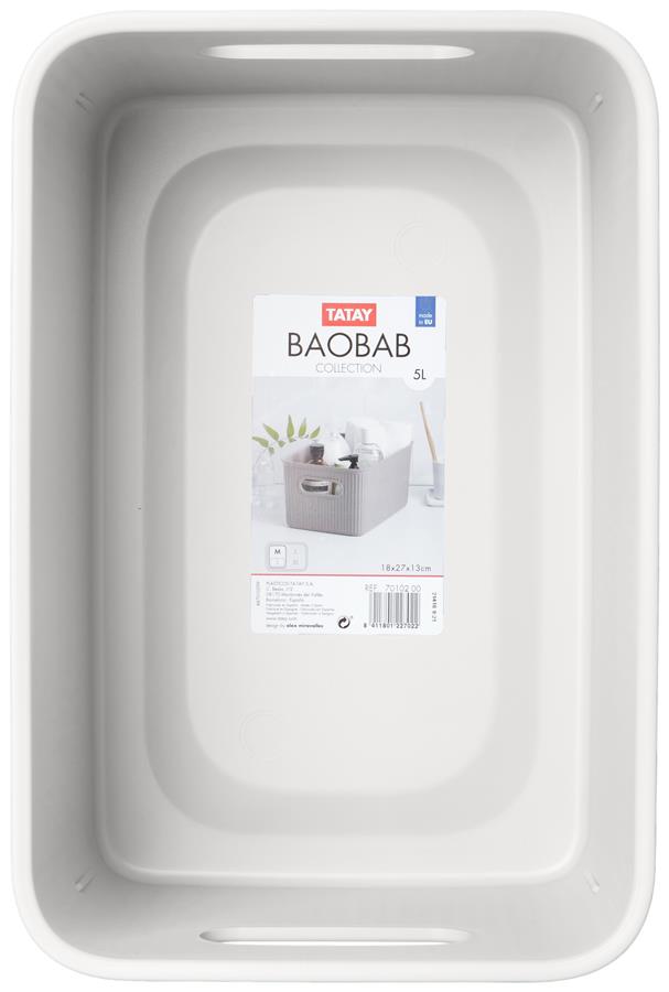 Cesta ordenación M Tatay - 5 l Baobab - blanco pergamon