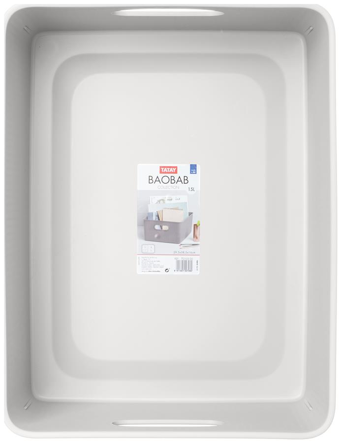 Cesta ordenación L Tatay - 15 l Baobab - blanco pergamon