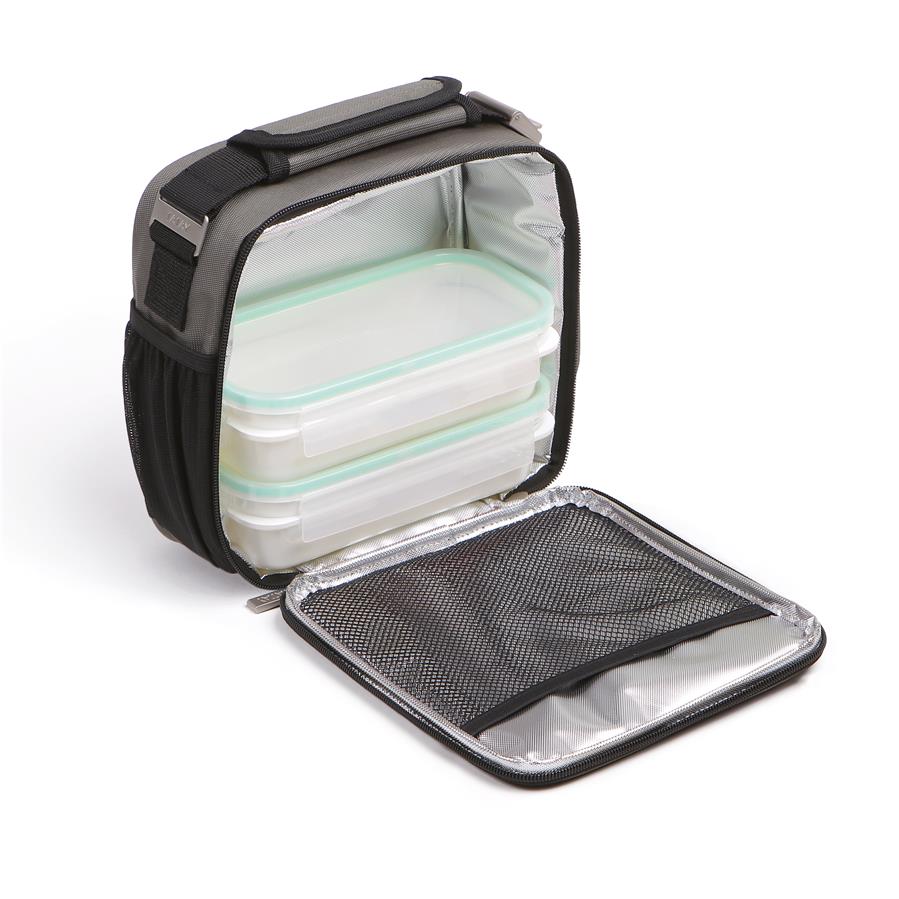 Bolsa térmica portaalimentos con herméticos incluidos Urban Food Prime color gris de Tatay