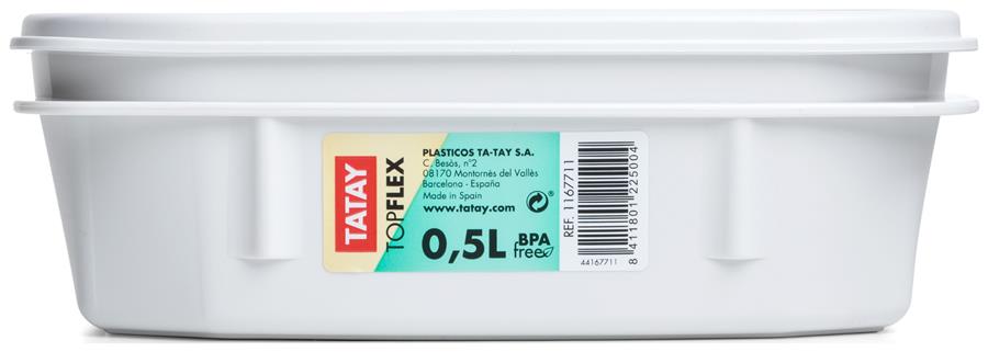 CONTENEDOR ALIMENTOS 0,5 L TOP FLEX - OPAK