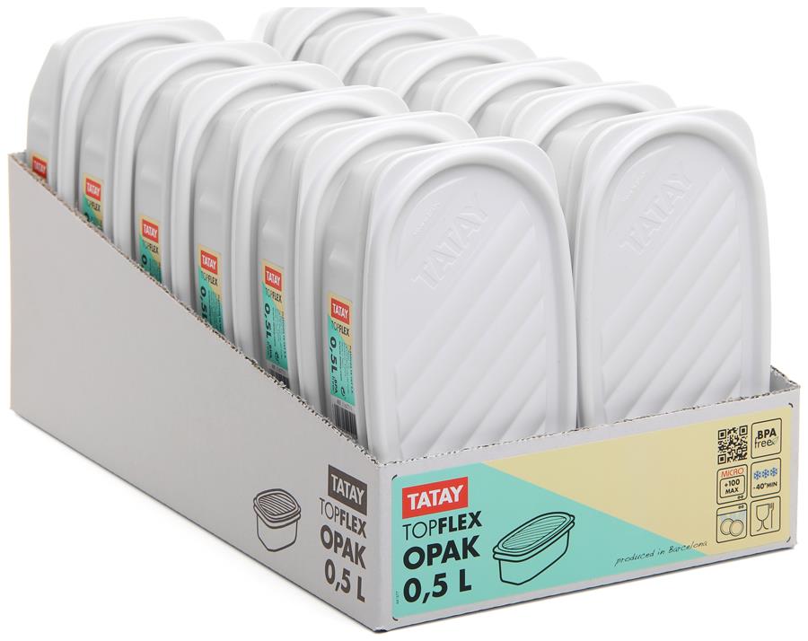 CONTENEDOR ALIMENTOS 0,5 L TOP FLEX - OPAK
