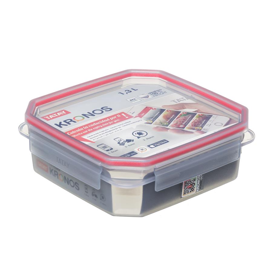 Contenedor alimentos cuadrado Kronos 1.3 l
