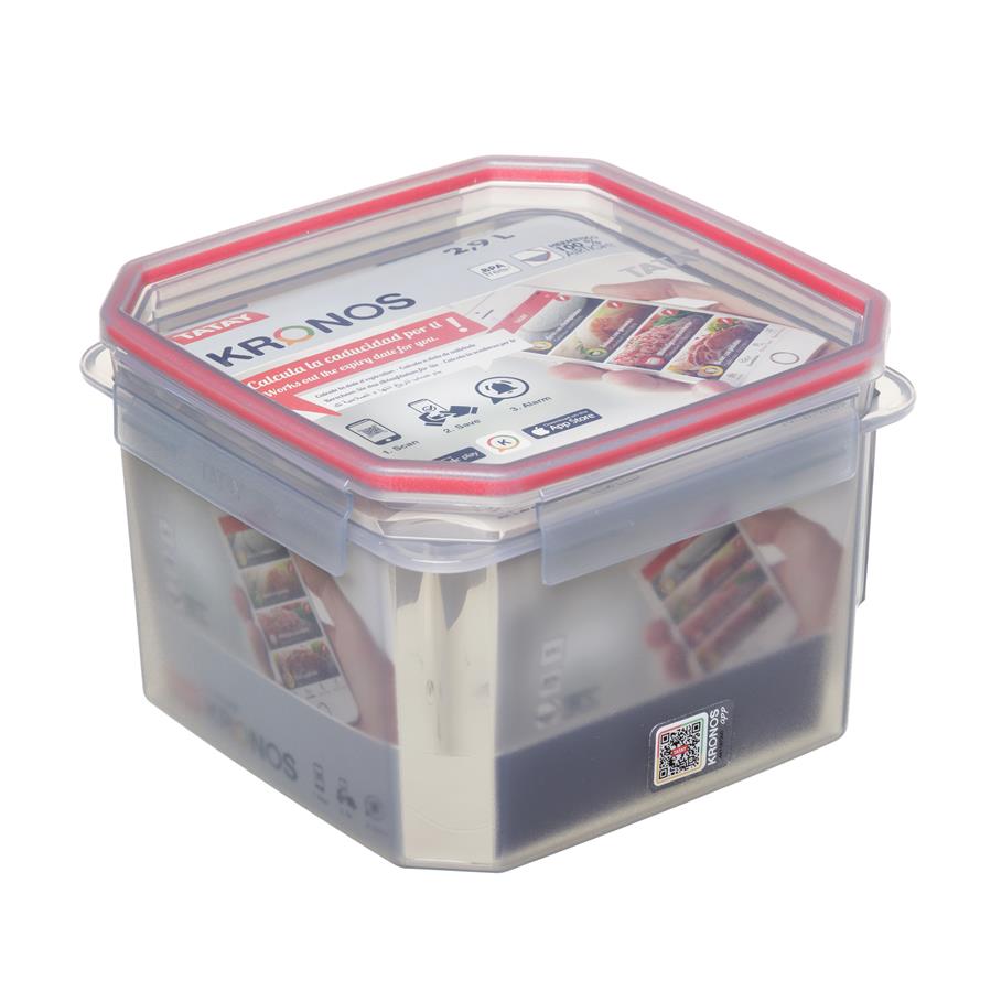 Contenedor Alimentos cuadrado Kronos 2.9 l.
