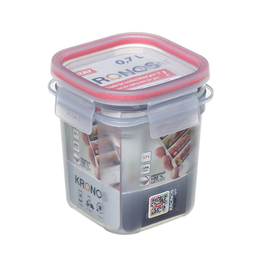 Contenedor alimentos cuadrado Kronos 0.7 l