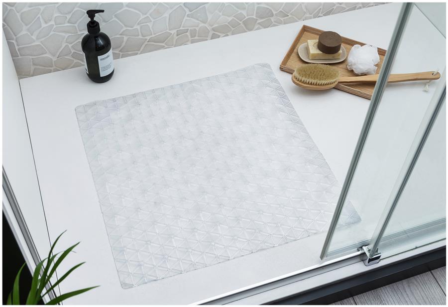 Alfombra Baño 54x54 DIAMOND Translúcida