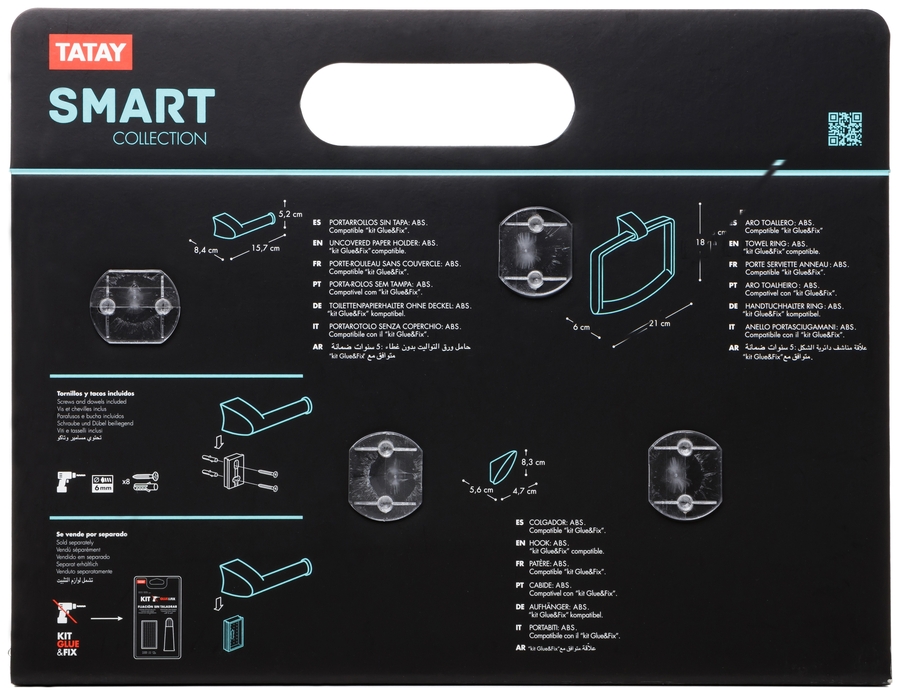 Estuche baño 4 piezas Colección SMART