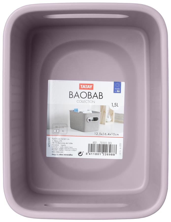 Cesta ordenación Tatay - 1,5 l Baobab - lilac