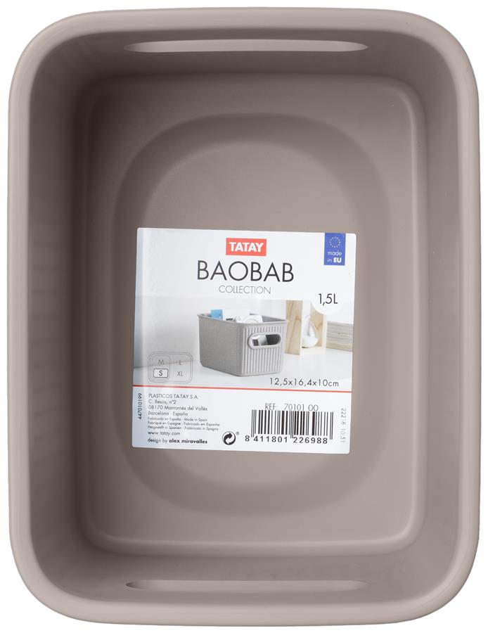 Cesta ordenación Tatay - 1,5 l Baobab - taupe