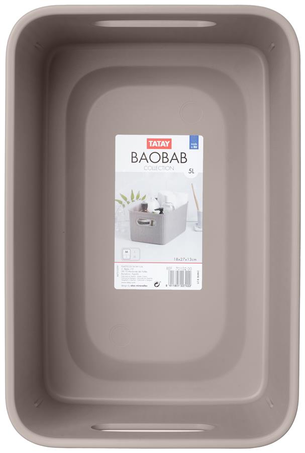 Cesta ordenación M Tatay - 5 l Baobab - taupe