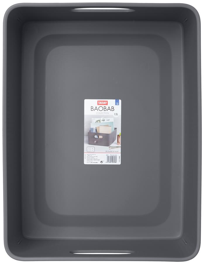 Cesta ordenación L Tatay - 15 l Baobab - gris antracita