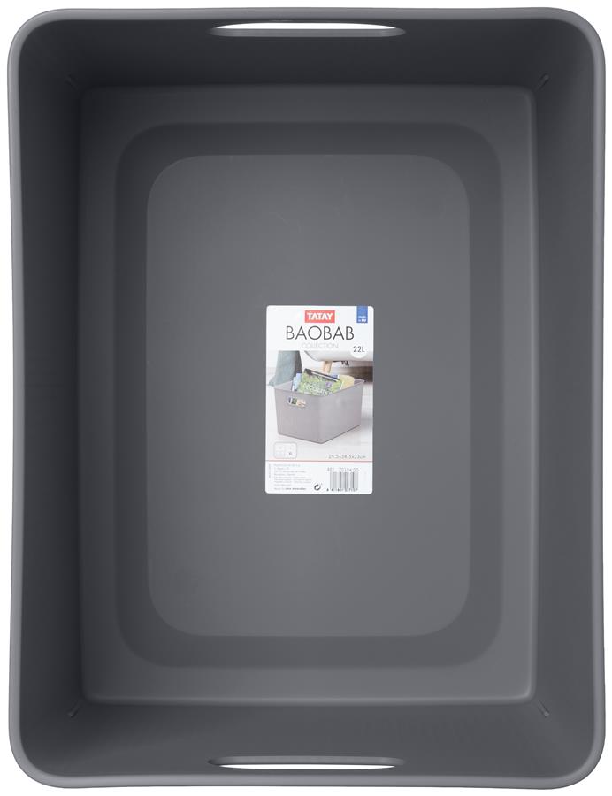 Cesta ordenación XL Tatay - 22 l  Baobab - gris antracita