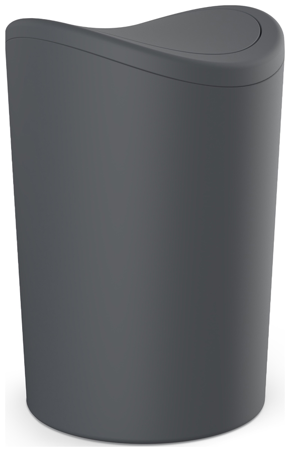 CUBO BAÑO  TATAY CON TAPA  BASCULANTE 6L STANDARD - GRIS