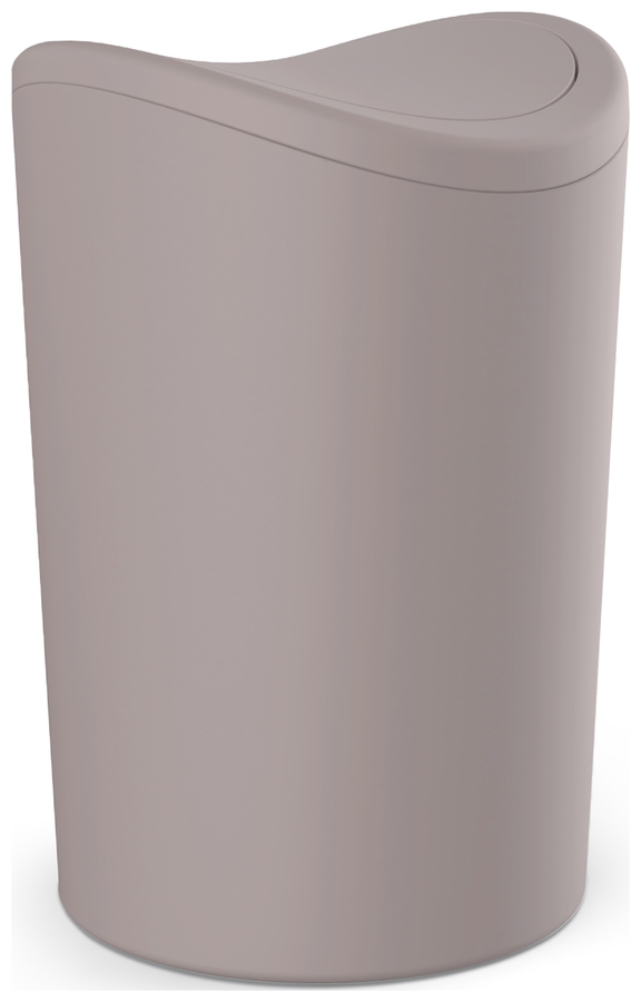 CUBO BAÑO TATAY CON TAPA  BASCULANTE 6L STANDARD - TAUPE